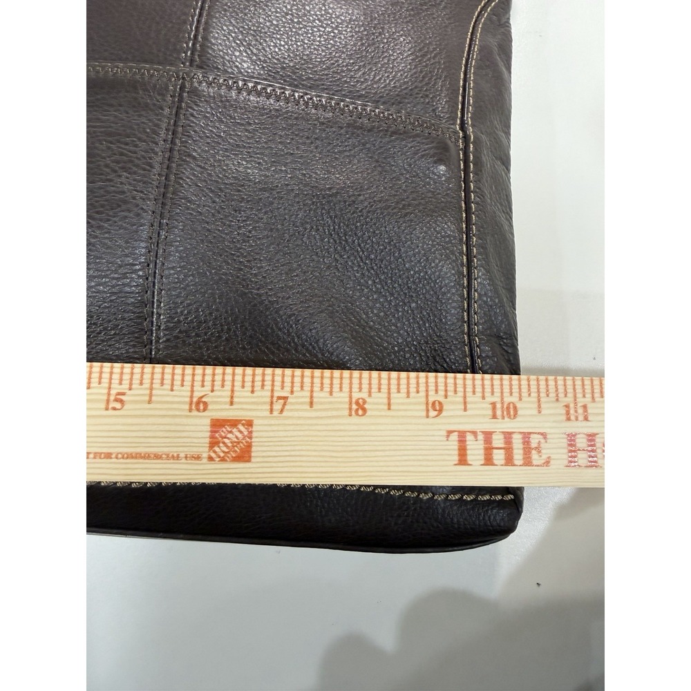 The Sak Lucia Dark Brown Pebbled Leather Crossbody Bag Adjustable Strap Purse - Picture 12 of 13